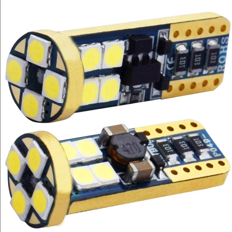 

2PCS T10 W5W 501 LED Car Parking Light 500LM Super Bright 3030 SMD CANBUS NO ERROR Auto Reading Lamp WY5W Wedge Tail Side Bulb