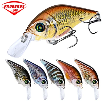 

PRO BEROS 10PC Plastic Crankbait Fishing Lure Hard Artificial Fishing Lures 0.42oz-12g/3.07"-7.8cm Bait with 6# Hooks 10 colors