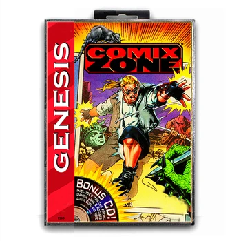 

Comix Zone with Box for 16 bit Sega MD Game Card for Mega Drive for Genesis Video Console