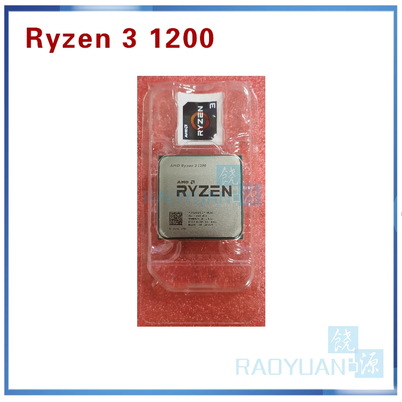 Процессор AMD Ryzen R3 1200, четырехъядерный процессор, разъем AM4, 3,1 ГГц, 10 МБ, TDP, 65 Вт, кэш, 14 нм, DDR4, настольный компьютер, YD1200BBM4KAE, с вентилятором охлаждения