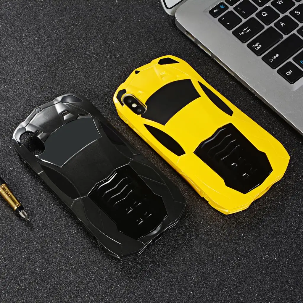 

Luxury Motorsport Racing car model Heavy armored tank case for iphone 6 6s 7 8 plus x Hard PC amg with support Lanyard Cover