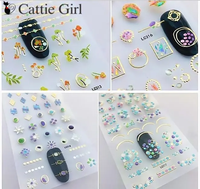  1 Sheet Diamond Magic Stars Moon Universe 3D Nail Art Stickers Constellation Nail Design Stickers o