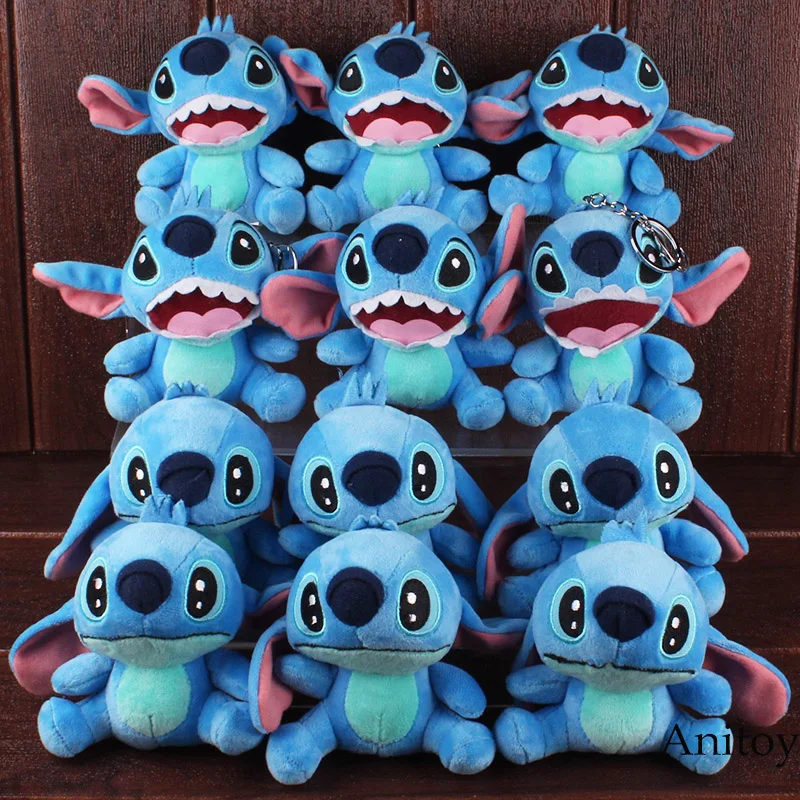 Lilo Stitch Keychain Angel Plush Toy Decorations Kawaii Animal