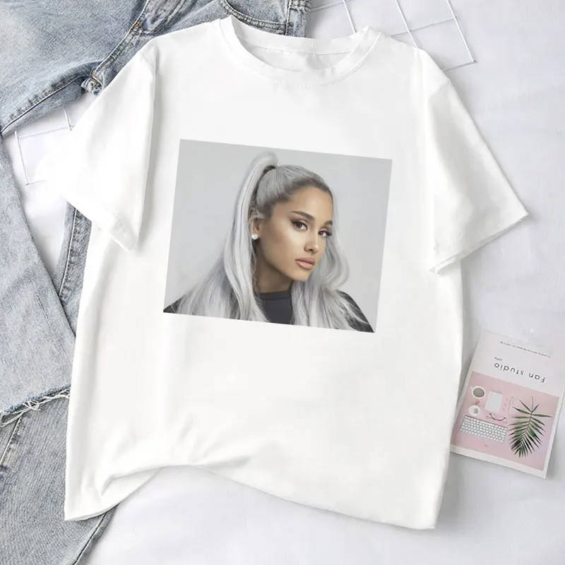 

Ariana Grande Print Vogue Casual T-shirt ropa New Short Sleeve Harajuku Streetwear TShirt Clothes Hot Sale Tops T shirt women