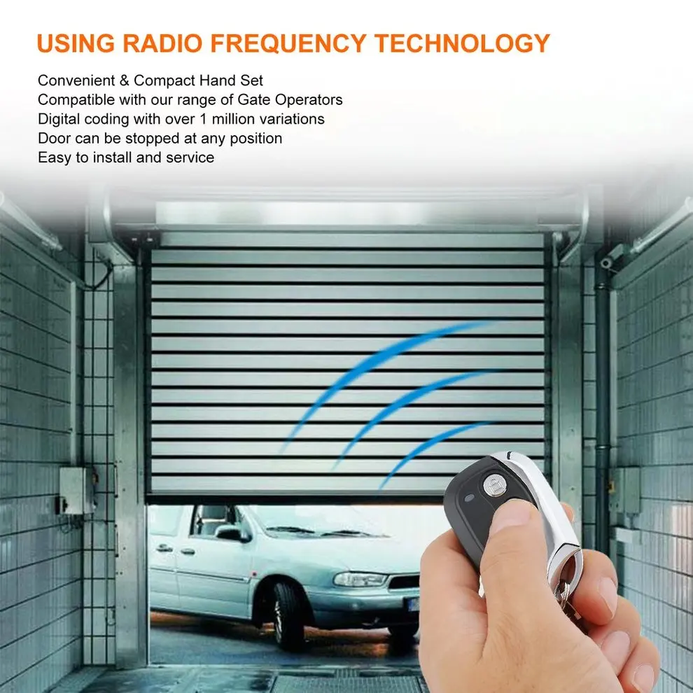 

10PCS Wireless Universal Remote Control Electric Cloning Universal Car Gate Garage Door Remote Control Key Fob Black