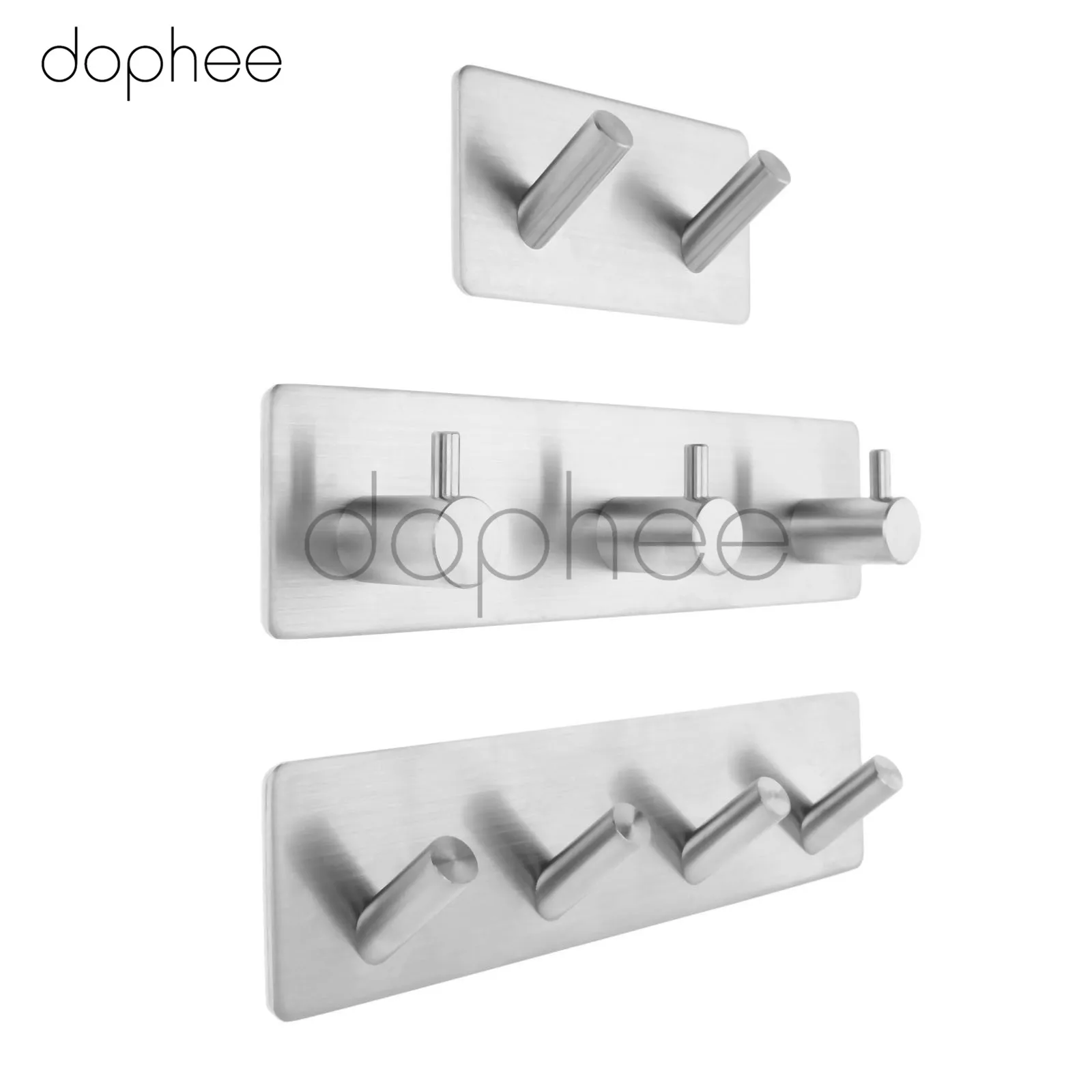 dophe 1pcs 3M Self Adhesive Wall Door Back Sticky Hangers Stainless