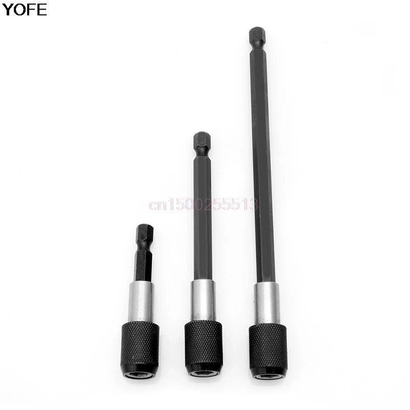 3Pcs 1/4" Hex Quick Screwdriver Bit Holder Extension Bar Self