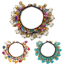 AMOURJOUX ручной работы многослойный 3 цвета коса слон сердце браслет на ногу с рыбой для женщин лодыжки браслет на ногу женские ноги ювелирные изделия