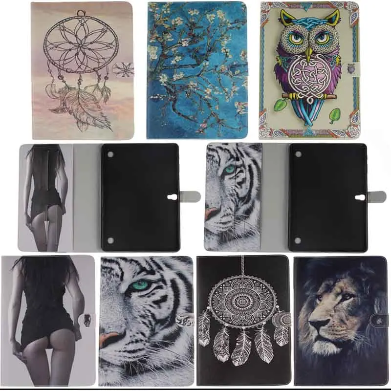 

For Samsung Galaxy Tab S 10.5 T800 T805 Case Cool pattern PU Leather Stand  Cover for Samsung Tab S 10.5 inch Tablet Y4D33D