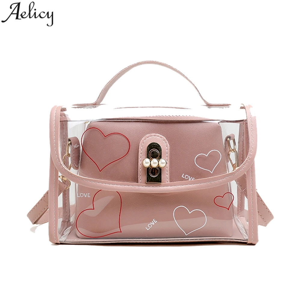 

Aelicy Women's Fashion Transparent Messenger Bag For Girls Ladies Versatile Jelly Crossbody Bag Hot Sales Style Shoulder Flap