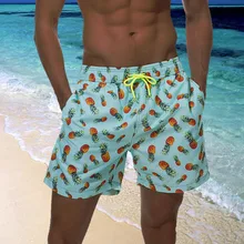 Мужские плавки, быстросохнущие мужские плавки для мальчика, летние шорты для серфинга, пляжная одежда с подкладкой