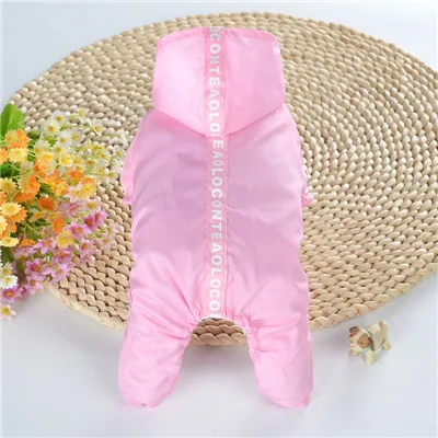 Одежда для собак водонепроницаемый дождевик для собак комбинезон портативный дождевик для домашних животных - Цвет: Розовый