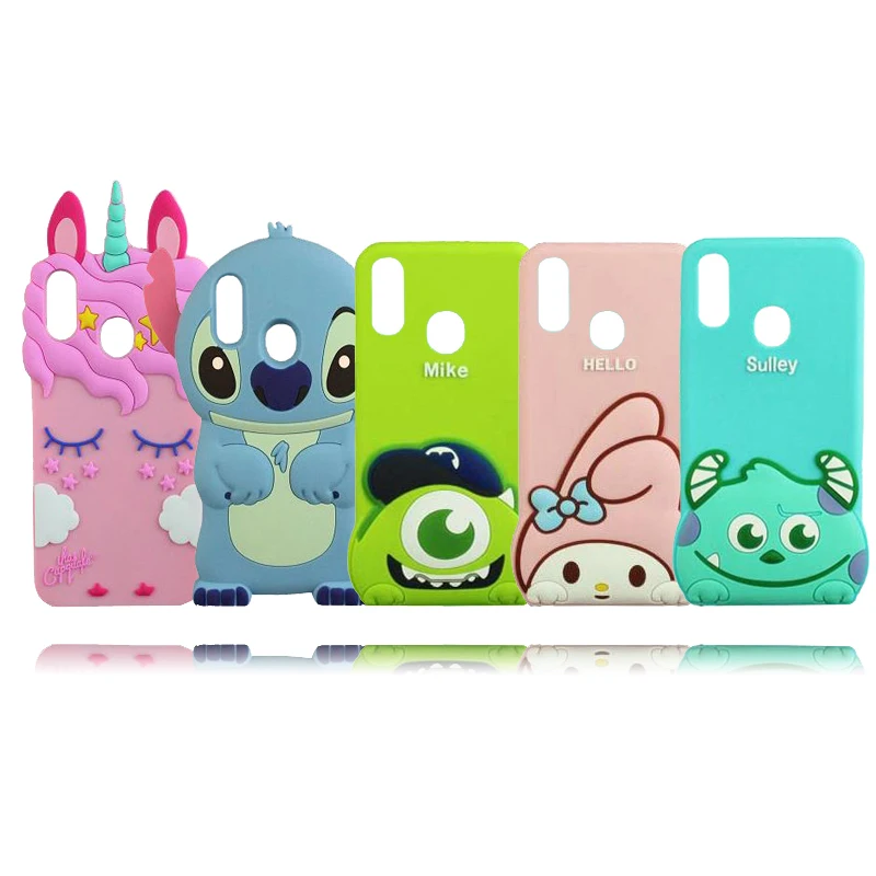 

For Huawei P Smart Plus Case Cartoon Silicone Soft Case Cover For Huawei Nova 3 3i Funda Sulley Stitch Unicorn Cat Phone Coque