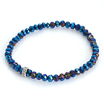 Glass Crystal Beaded Rope Distance Bracelet