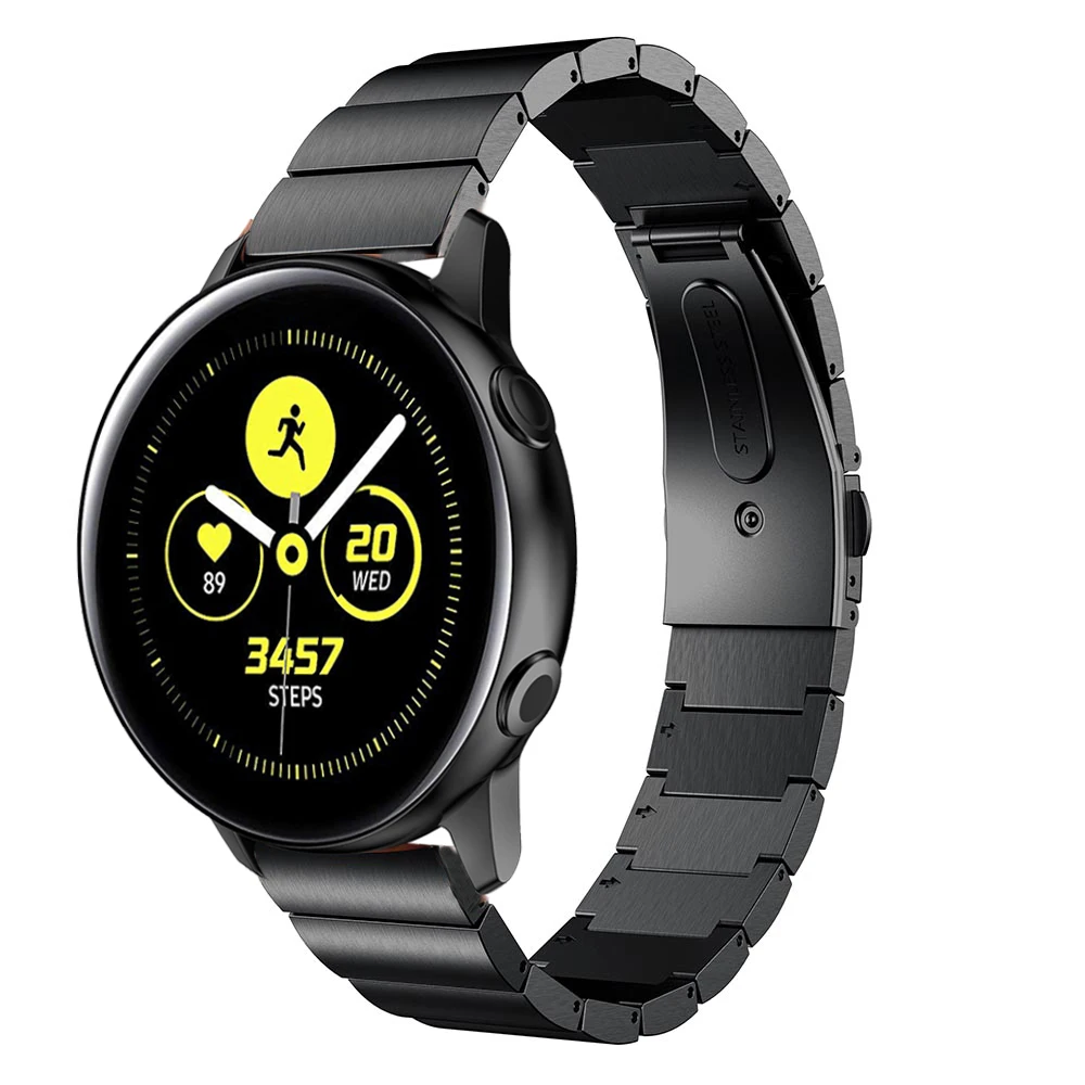 Роскошные часы из нержавеющей стали для samsung Galaxy Watch Active сменный Браслет наручные для samsung Galaxy полосы 20 мм