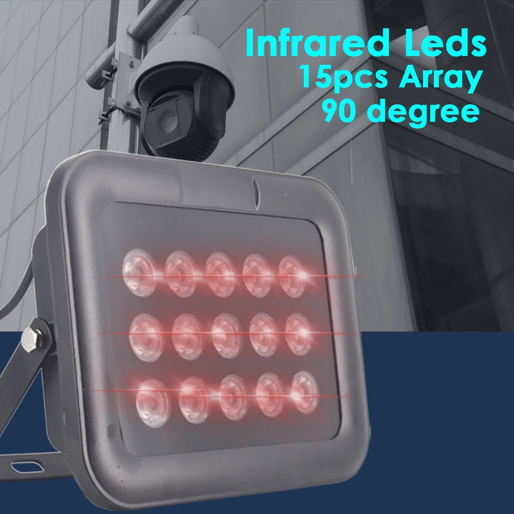 ИК инфракрасный осветитель IP65 80 м CCTV Светодиодный Светильник ИК светодиоды лампа ночного видения заполняющий светильник s Открытый водонепроницаемый для камеры наблюдения