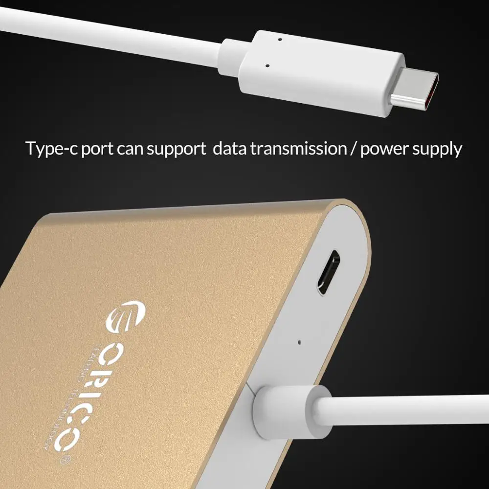 ORICO USB C концентратор Type для нескольких USB3.0 HDMI/VGA/RJ45/SD TF кард ридер сплиттер PD
