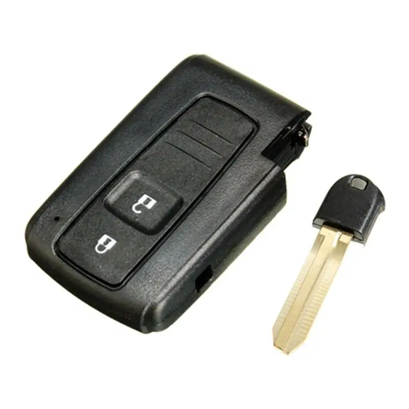 2 кнопки дистанционный Интеллектуальный Автомобильный ключ дистанционного управления чехол оболочка Fob Замена для Toyota Prius 2004-2007 2008 2009 COROLLA VERSO W/TOY43 лезвие