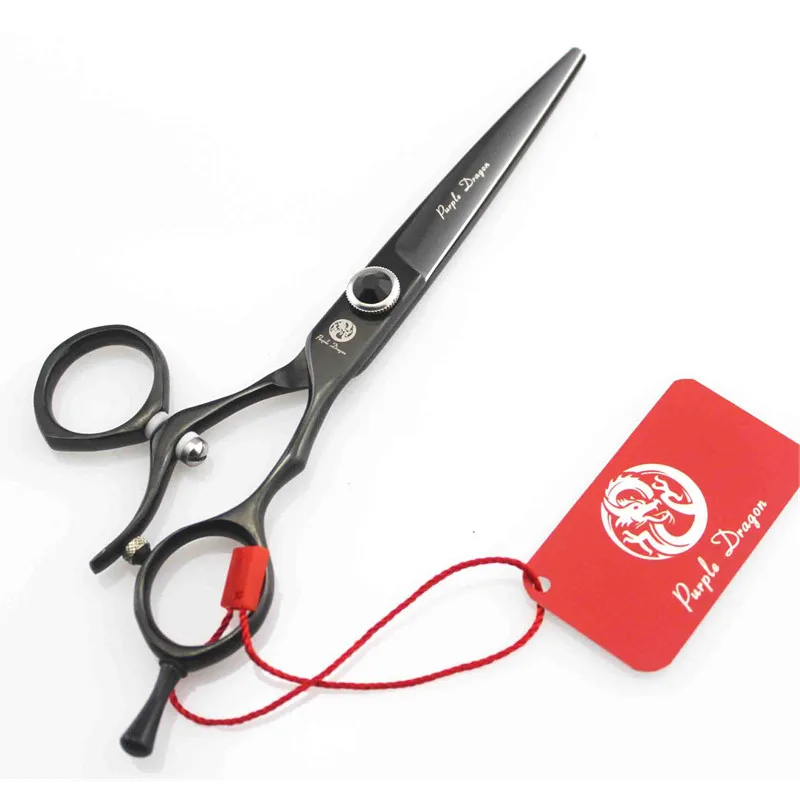 

Purple Dragon 6 Inch Black Pro Barbeiro Swivel Hair Scissors High Quality Hair Cutting Hairdresser Supplies ciseau coiffure