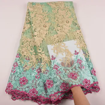 

Nigerian Lace Fabrics High Quality Tulle African Lace Fabric For Wedding Dress African French Net Lace A1364