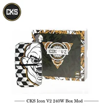 Оригинальные электронные сигареты CKS значок V2 240 W поле Mod Двойной 18650 Батарея Mod с VO чипсет температурный контроль для вейпа испаритель