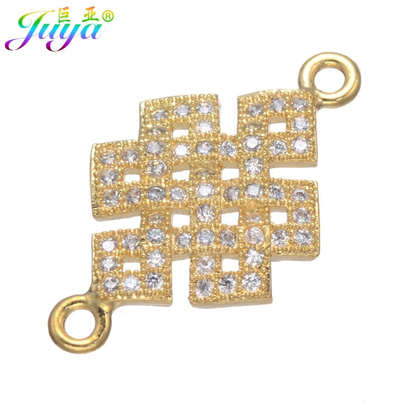 

DIY Jewelry Finding Supplies Floating Copper Chinese Knot Connector Charm Accessories For Women Bracelet Necklace Earring Making