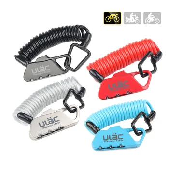

60g General Mini Bike Lock 1200mm Fold Backpack Cycling Helmet Zinc Bicycle Cable Lock 3 Digit Anti-theft Bike Bicycle Lock