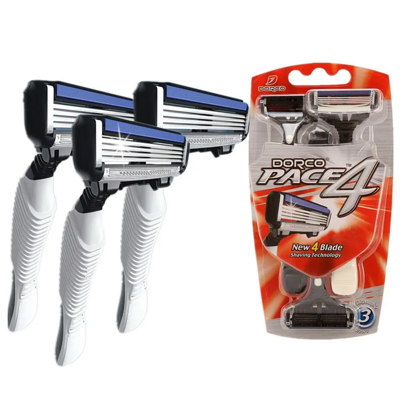 3 шт. Мужская одноразовая бритва PACE4 с 4 лезвиями|men manual razor|manual razordisposable razor |