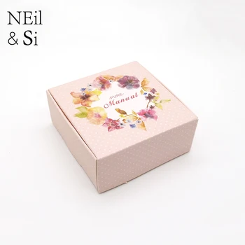 

Pink Flower Printed Paper Box for Manual Craft Gift Favor Handmade Soap Packing Boxes Free Shipping