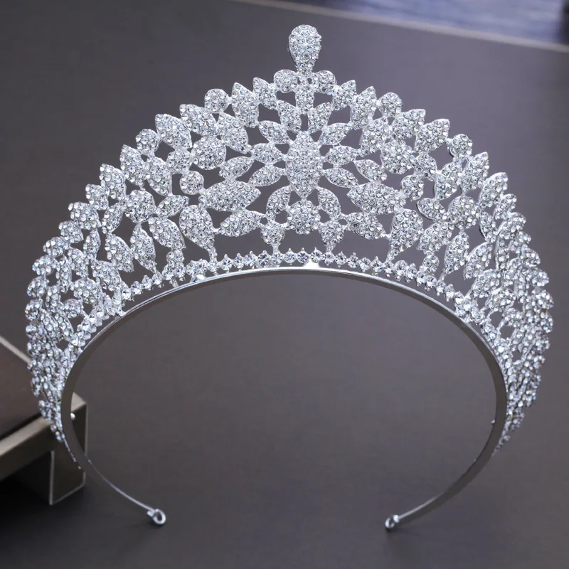 Кристалл Большой королева Свадебные короны и диадемы Свадебная Принцесса Корона аксессуары для волос красивые