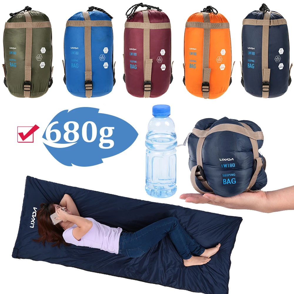 LIXADA 190*75cm Envelope Sleeping Bag Adult Camping Outdoor Mini Walking beach