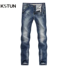 KSTUN мужские джинсы из денима светло-голубой стрейч осень-зима Slim Fit Casaul мужские длинные штаны хорошего качества ковбойский стиль