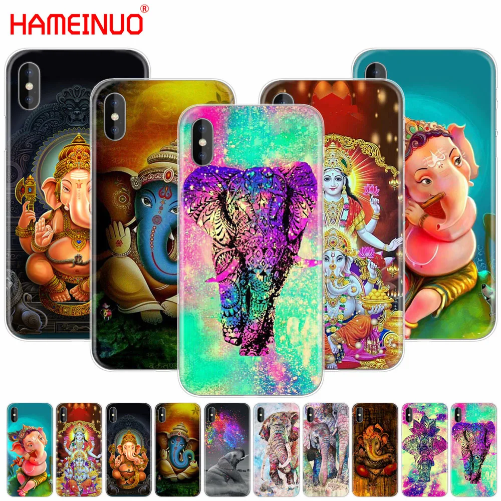 

HAMEINUO Ganesha The Hindu God elephant cell phone Cover case for iphone X 8 7 6 4 4s 5 5s SE 5c 6s plus
