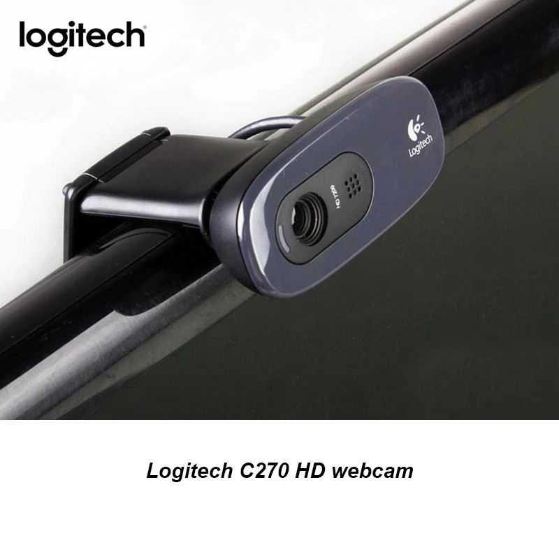 Logitech C270 HD камера сетевая видео конференц-связь широкий угол Vid 720P веб-камера со встроенным микрофоном USB 2,0 интерфейс ноутбук ПК