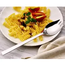 Multi-function stainless steel spoon polishing dinnerware spoon fork practical both use flatware Western salad kitchen tools Y3