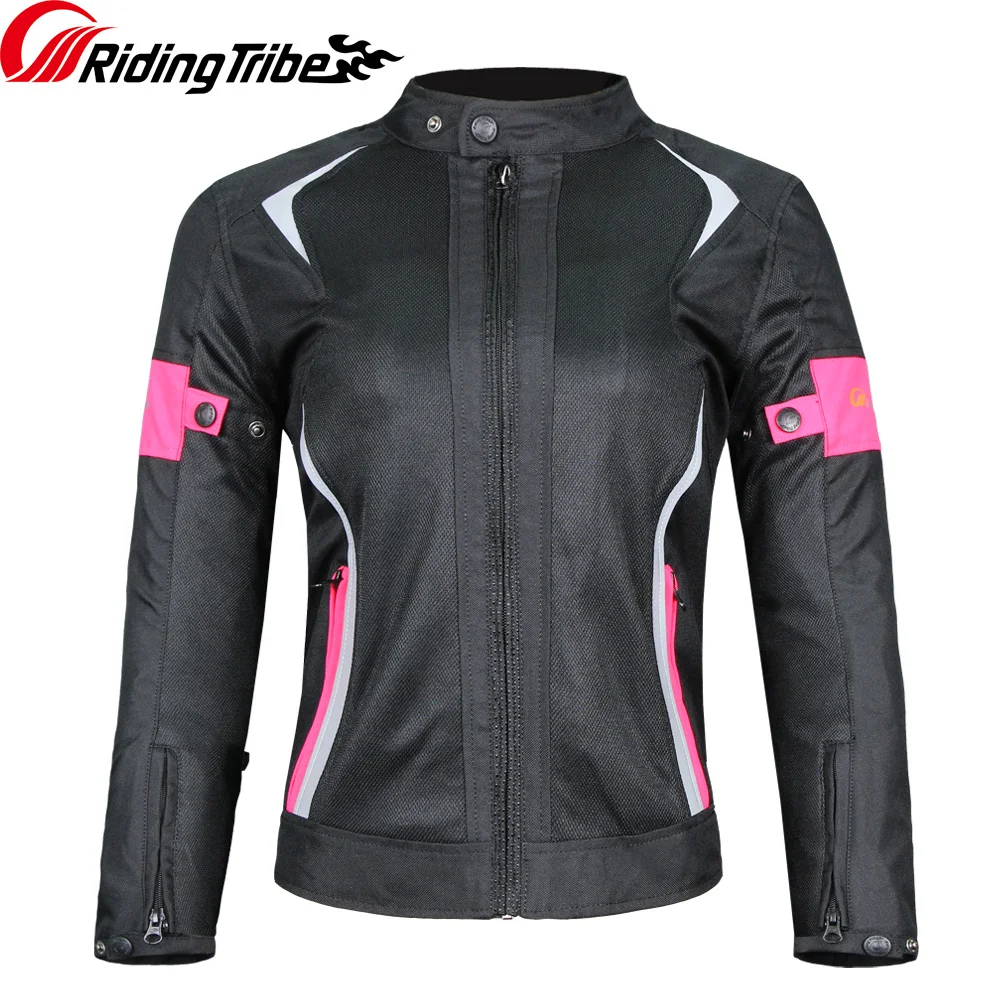 

Woman Motorcycle Jacket Suit Summer Waterproof Moto Riding Clothing with Removable Protective Pads JK-52