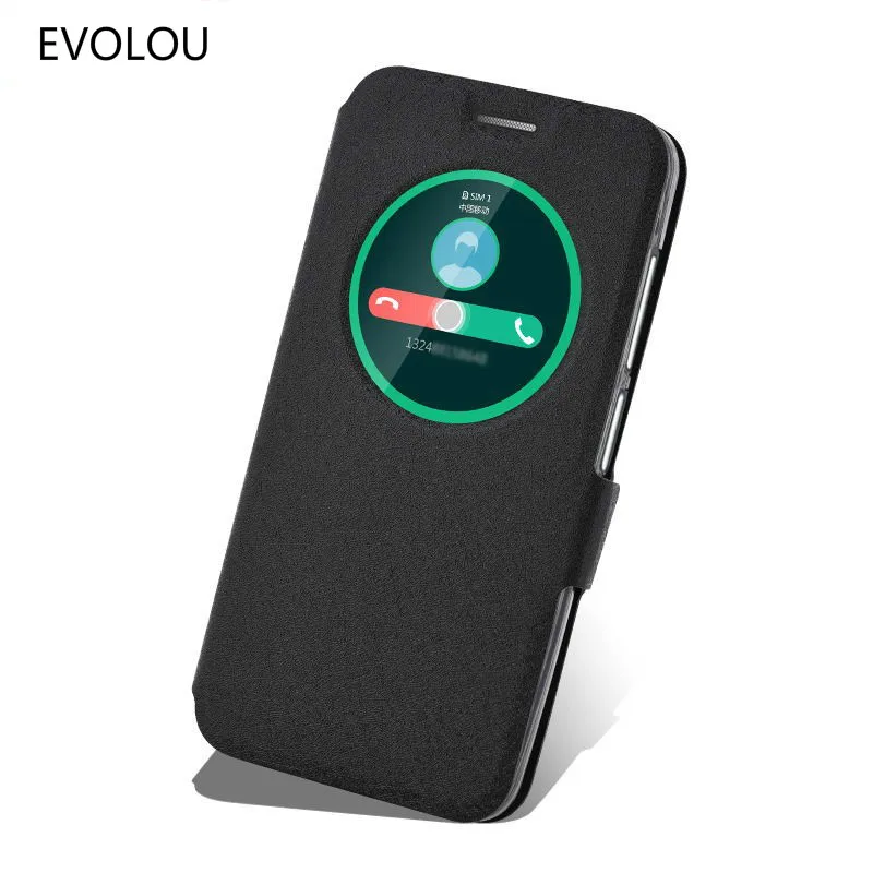 Кожаный чехол книжка для ASUS ZC500TG Z00VD Zenfone GO 5 0 дюйма с окошком просмотра откидной