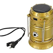 Портативный солнечной энергии Телескопический перезаряжаемый аварийный светодиодный наружный походный Фонарь Палатка свет