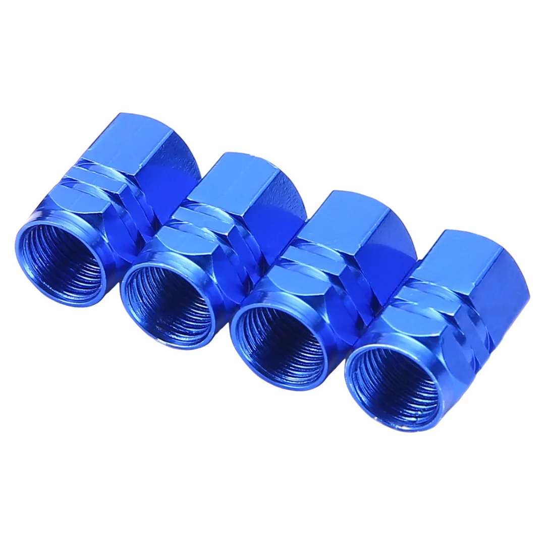 Buy 4PCS Blue Universal Car Tyre Air Valve Caps