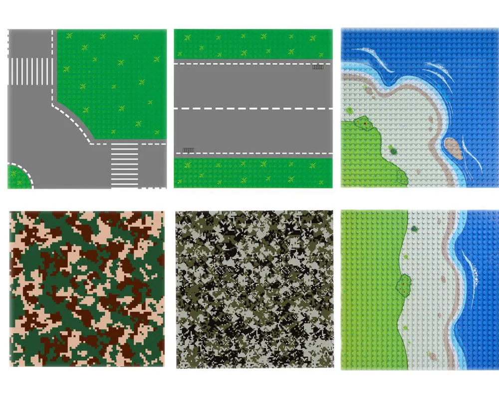 

Military SWAT Base Straight Cross 25.6cm Plate Camouflage 32x32 dots Building Block Sets Children Toys For Children