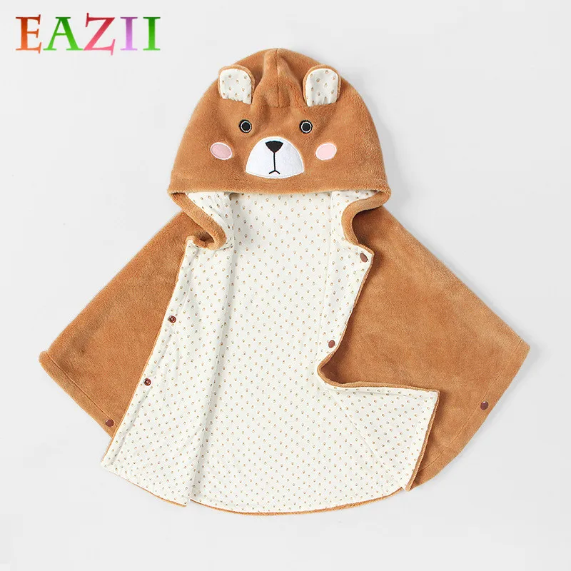 EAZII зимний Кардиган casaco infantil Милая мультяшная форма унисекс детская одежда пальто Мягкий с капюшоном теплый плащ детская куртка