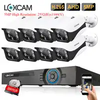 H.265 8CH CCTV 5MP AHD DVR キット CCTV カメラシステム 8 個 5.0MP HD 防犯カメラ屋内屋外 P2P ビデオ監視システムキット