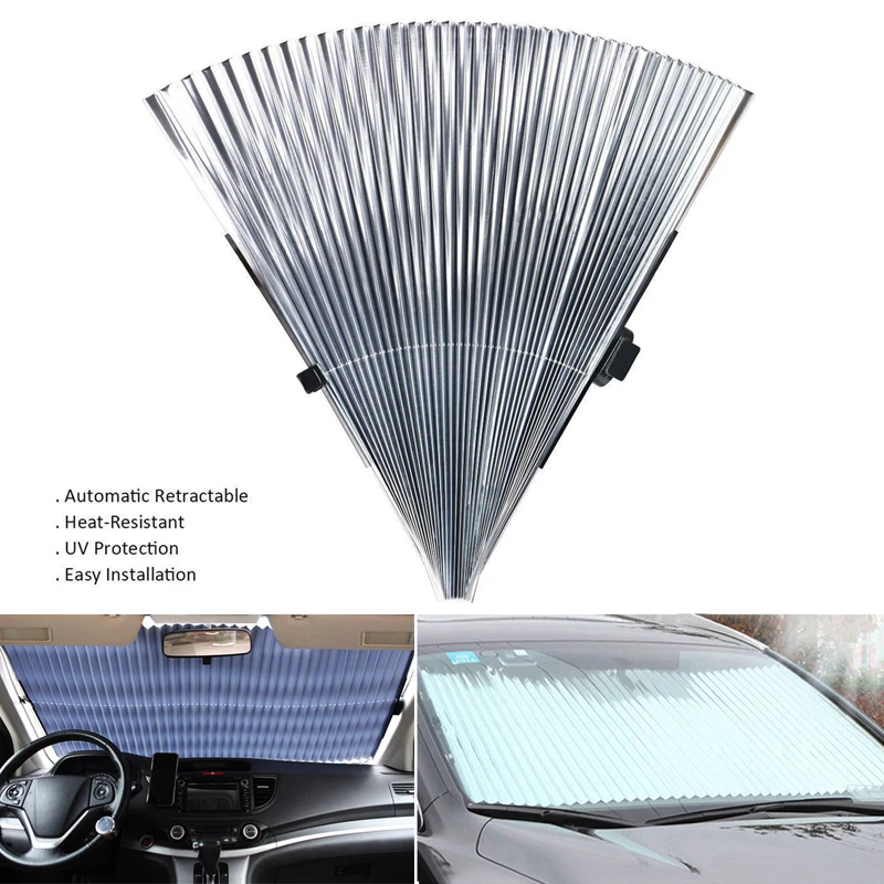 Car SUV Retractable Front Window Sun Shade Visor Isolation Sunrays