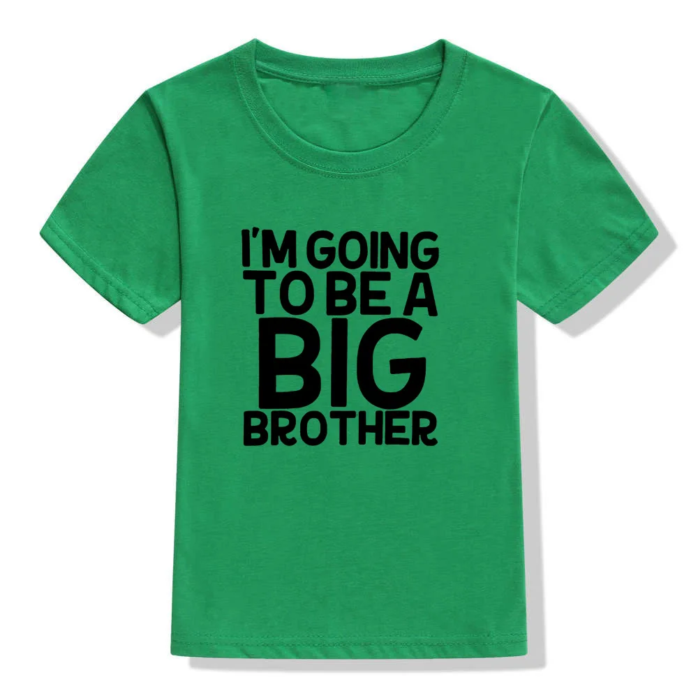 Летняя модная футболка с надписью I Going To Be A Big Brother Kid Boy Детские забавные рубашки