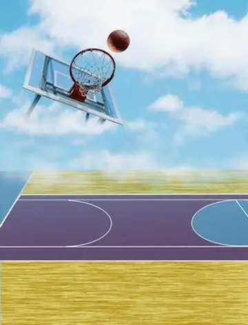 Props Vinyl Background Purple Basketball Court Scenery Backdrop Spray