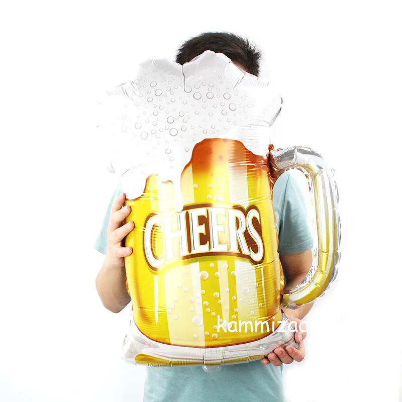 

Halloween Christmas Big Balloon 1pcs 28 inch Cheers Beer Mug Balloon Kids Toys Cheers Party Decorations Beer Helium Balloon