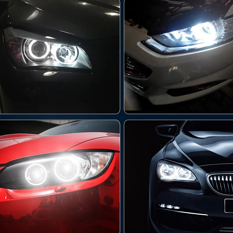 2 шт. 120 Вт H8 Светодиодные ангельские глазки лампы белого цвета для BMW фары