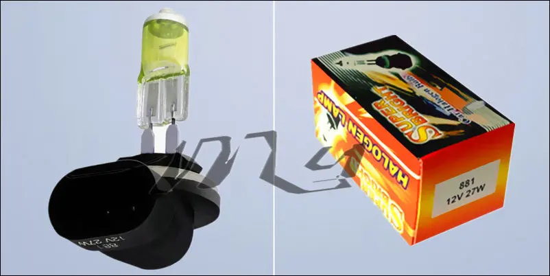 2pcs H27 881 894 Super Bright White Fog Halogen Bulb Hight Power 27W Car Head Light Lamp DRL Day Running Lights Yellow Amber 12V 5