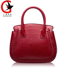 Europe Fashion Women Genuine Leather Bags Litchi pattern Women Handbag Large Shoulder Bags Elegant Women Bags