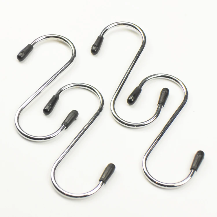 4 pcs/set Stainless steel S Hook Rack Holder Hanger Pothook convenient multi-purpose hook S type hook Load bearing 5KG